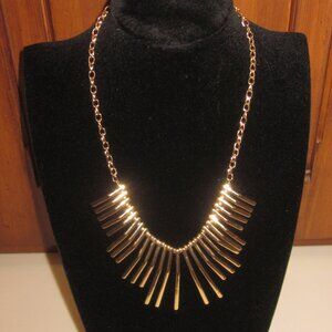 Gold Tone Fringe Necklace
